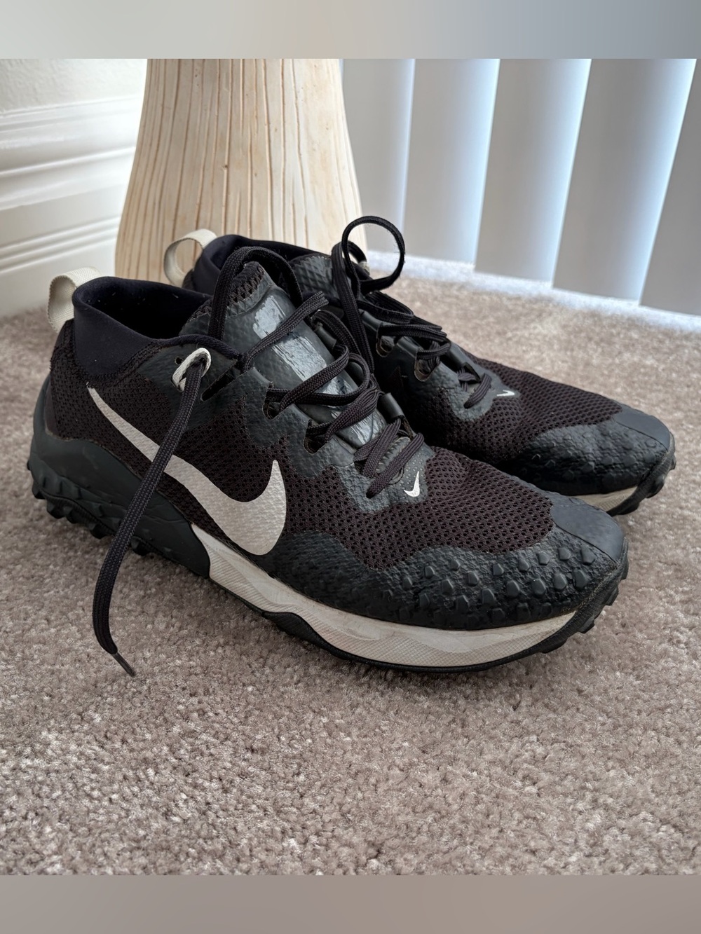 Nike Men’s Black/White Athletic Trail Sneakers